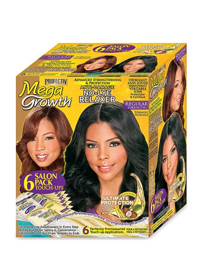 ميجا جروث ميغا غروث كريم فرد الشعر بدون صودا – قوة عادية (عبوة صالون × 6) - Image 1