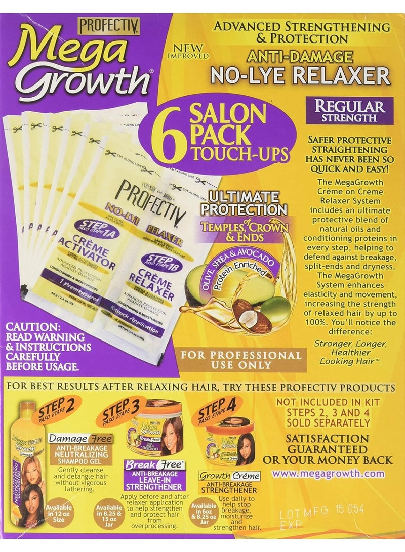 ميجا جروث ميغا غروث كريم فرد الشعر بدون صودا – قوة عادية (عبوة صالون × 6) - Image 2