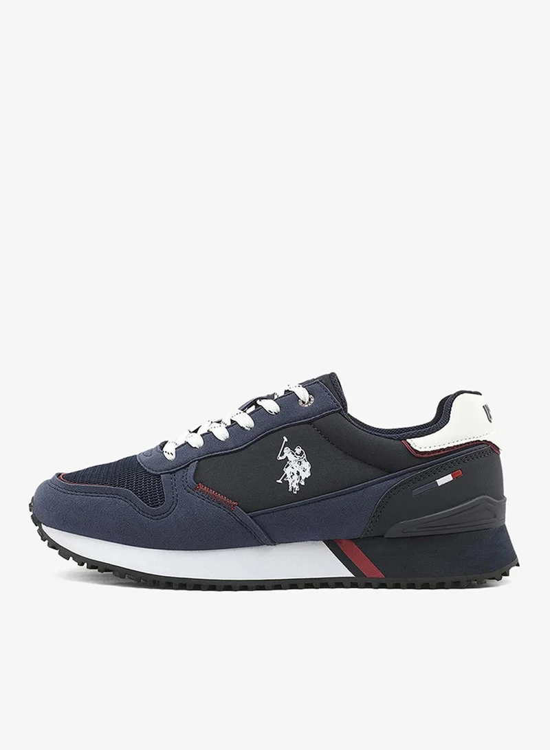 U.S. Polo Assn. Navy Men's Navy Sneakers - Classic Design with White Accents, Comfortable Casual Shoes for Everyday Style for Men | Best Price UAE