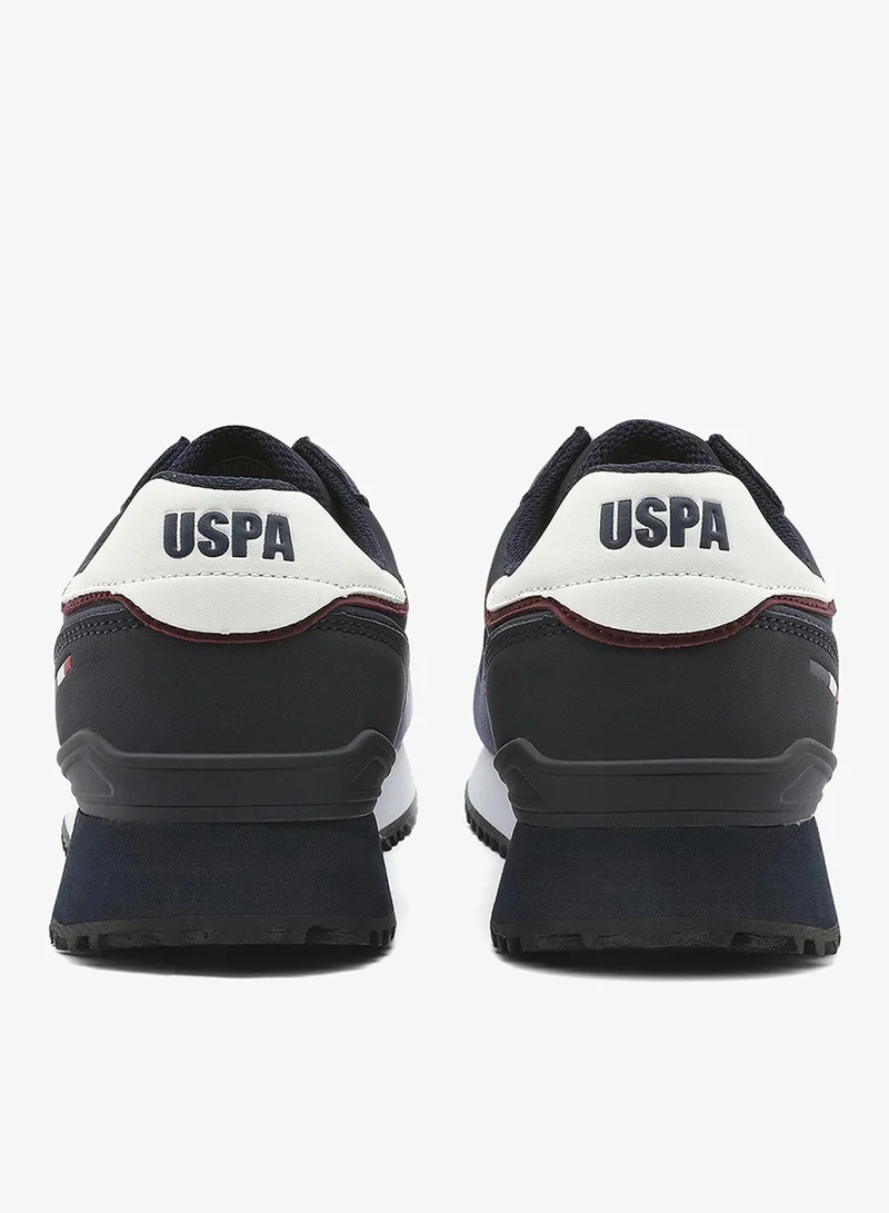 U.S. Polo Assn. Navy Men's Navy Sneakers - Classic Design with White Accents, Comfortable Casual Shoes for Everyday Style for Men | Best Price UAE