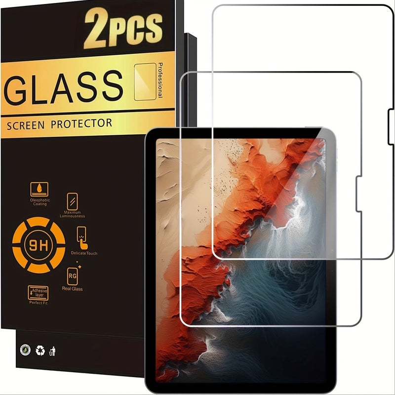 A Pack of Two Screen Protectors for iPad Pro M4 13 Inch with Tempered Glass Case Compatible Apple Pencil Easy Installation - Image 1