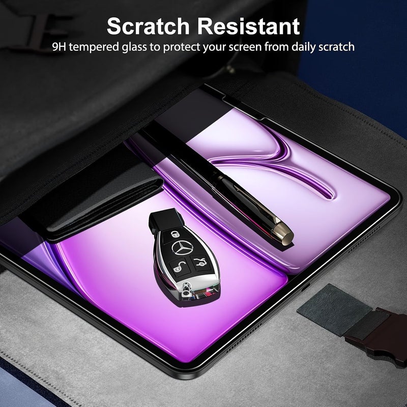 A Pack of Two Screen Protectors for iPad Pro M4 13 Inch with Tempered Glass Case Compatible Apple Pencil Easy Installation - Image 3