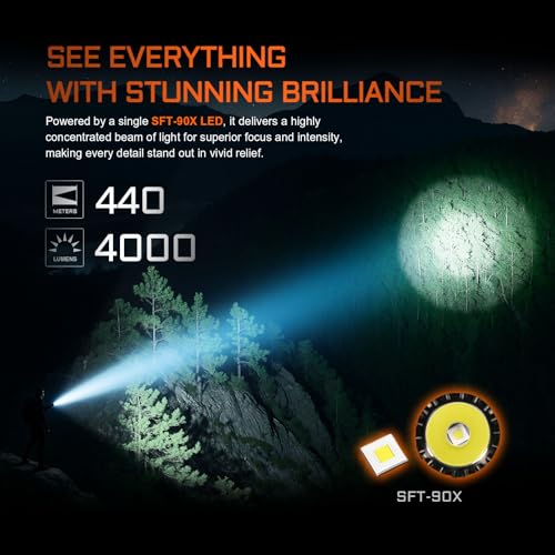 ACEBEAM T37 EDC Tactical 5 Modes Rotary Magnetic Switch Flashlight Rechargeable, 4000 High Lumens 440M Long Range Flashlight, Two-Stage Tail Switch Pocket LED Flashlight, Super Bright Flash Light - Image 3
