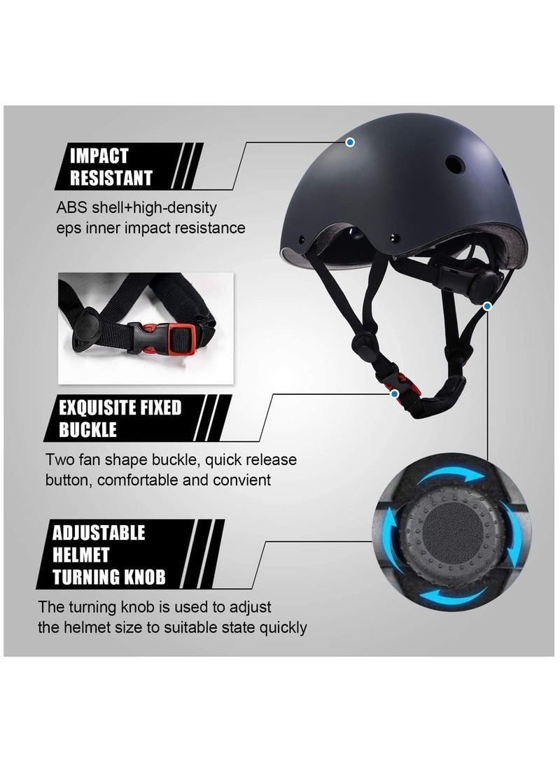 Children's Safety Gear Bundle, Helmet, Knee Pads, Elbow Pads for Bike, Scooter, Roller Skate - 7 Piece Set - Image 3