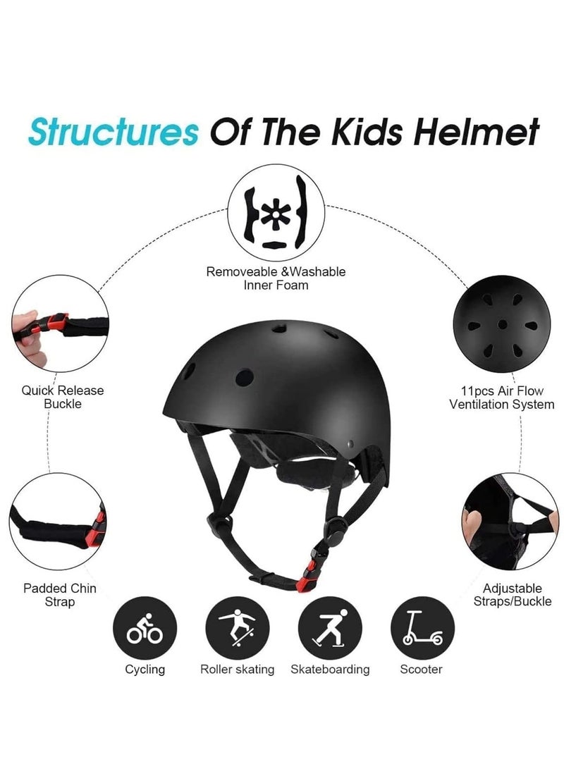 Children's Safety Gear Bundle, Helmet, Knee Pads, Elbow Pads for Bike, Scooter, Roller Skate - 7 Piece Set - Image 2