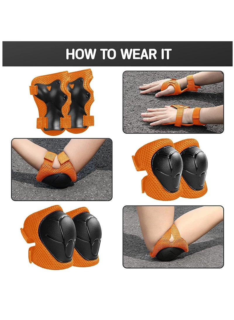 Children's Safety Gear Bundle, Helmet, Knee Pads, Elbow Pads for Bike, Scooter, Roller Skate - 7 Piece Set - Image 5