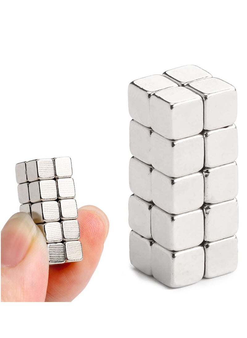 Excefore Square Cube Magnets, 40Pcs Fridge Magnets, 5 x 5 x 5mm Strong Magnet, Square Magnets Mini Small Magnets for Office, Office, Map, Photo (Square)  - Image 1
