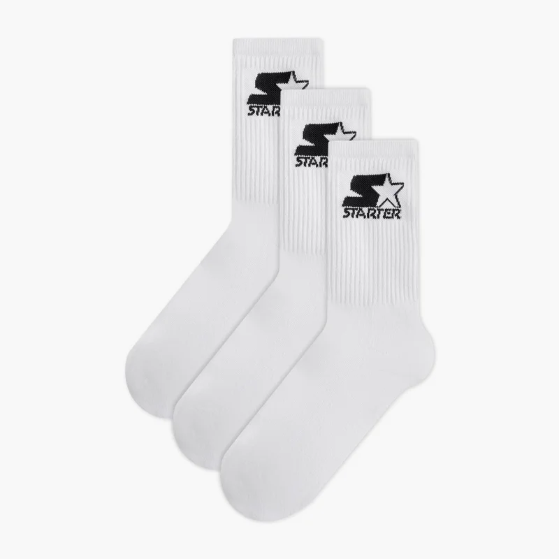 ستارتر Set of 3 - Starter Ribbed Crew Length Socks