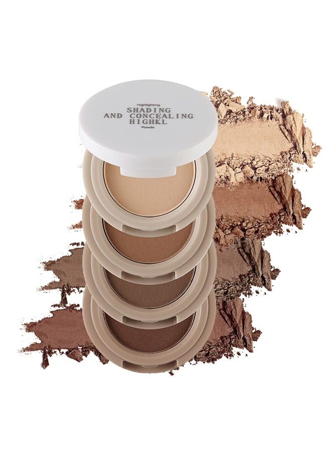 Erinde 4 Colors Eyeshadow Palette, Matte Shimmer Quartet, High Pigmented, Long Lasting, Ultra-Blendable, Rich Colors with Velvety Texture Eye Makeup Palette with Mirror, Great for Travel M01# - Image 1