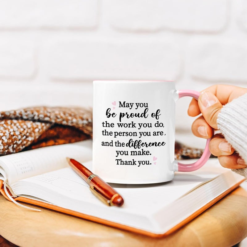 Maustic Thank You Gifts for Women, Employee Appreciation Gifts, Gift Idea for Teacher Nurses Friends Coworker Bosses, May You Be Proud Coffee Mug, 11 Oz - Image 4