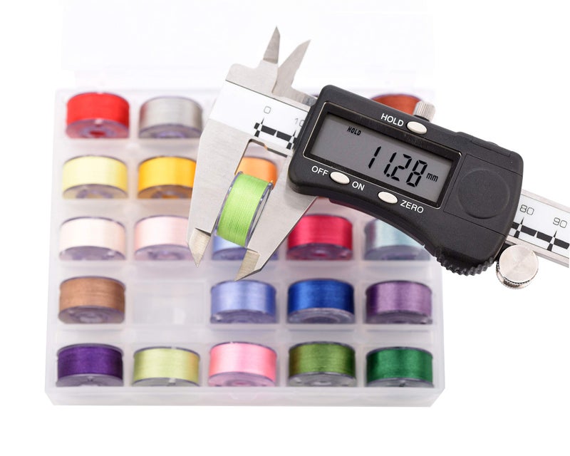 Simthread 25pcs Assorted Colors Size A Class 15 (SA156) 60WT Prewound Bobbins Thread with Clear Storage Plastic Box Compatible with Brother Embroidery Thread Sewing Thread Machine DIY - Image 4