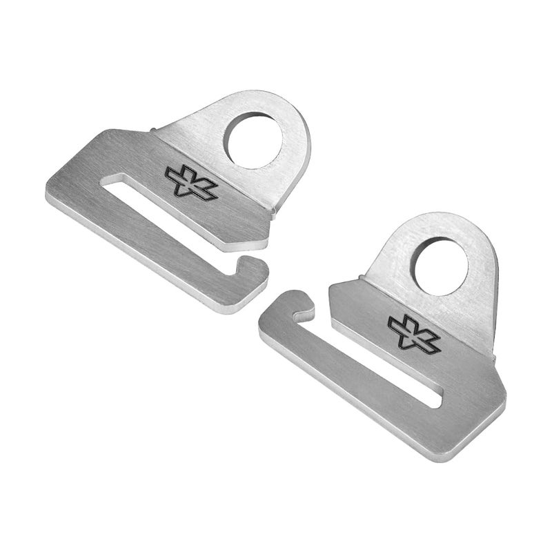 ViaTerra Quick Release Motorcycle Strap Hooks Heavy Gauge Stainless Steel Mounting Brackets Universal Fit Set of 2 M10 - Image 2