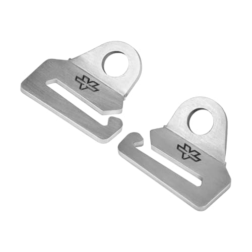 ViaTerra Quick Release Motorcycle Strap Hooks Heavy Gauge Stainless Steel Mounting Brackets Universal Fit Set of 2 M10 - Image 1