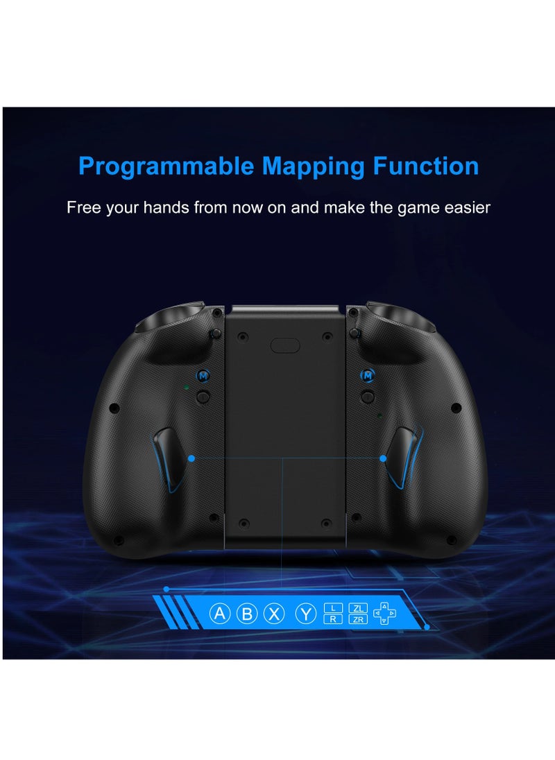 LinYuvo KS47 Wireless Joy Pad Controller for Switch/OLED with 8 Colors Adjustable LED,Hall Effect Joysitck/Back Map on/Turbo(Black)  - Image 5