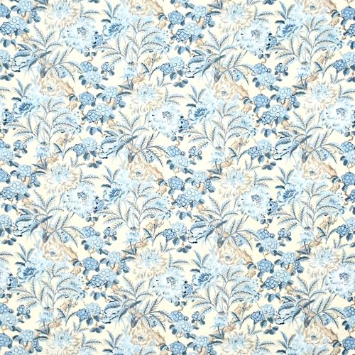 DECOREZA 300 TC 300Tc All Around Cotton Floral Elastic Fitted Bedsheets King Size, King Size Bedsheet with Elastic Fitted Bedsheets for Double Bed with 2 Pillow Covers,Size 78" X 72"(Blue Smoke) - Image 5