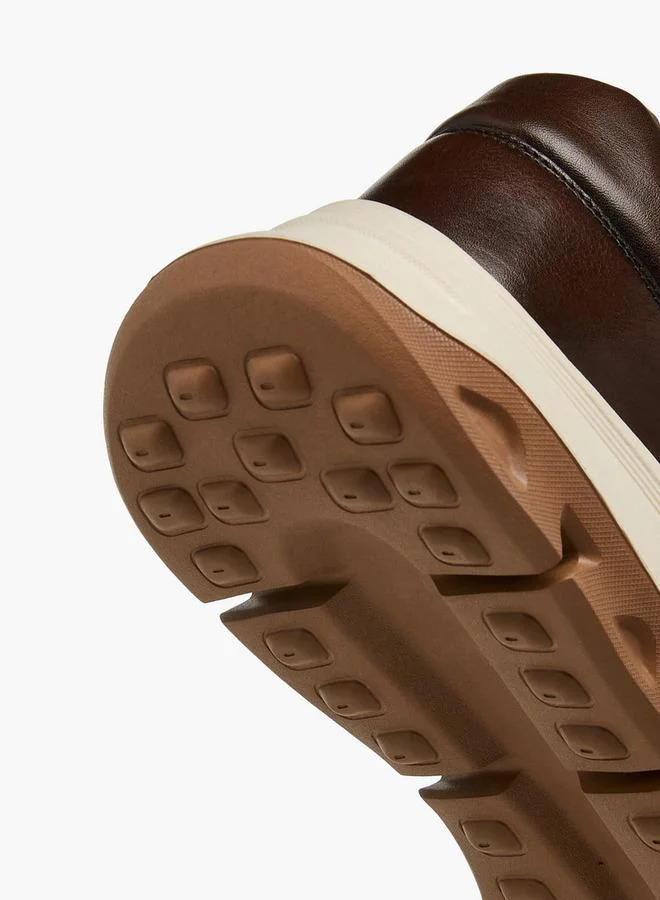 دوتشيني Men's Perforated Panelled Lace-Up Sneakers