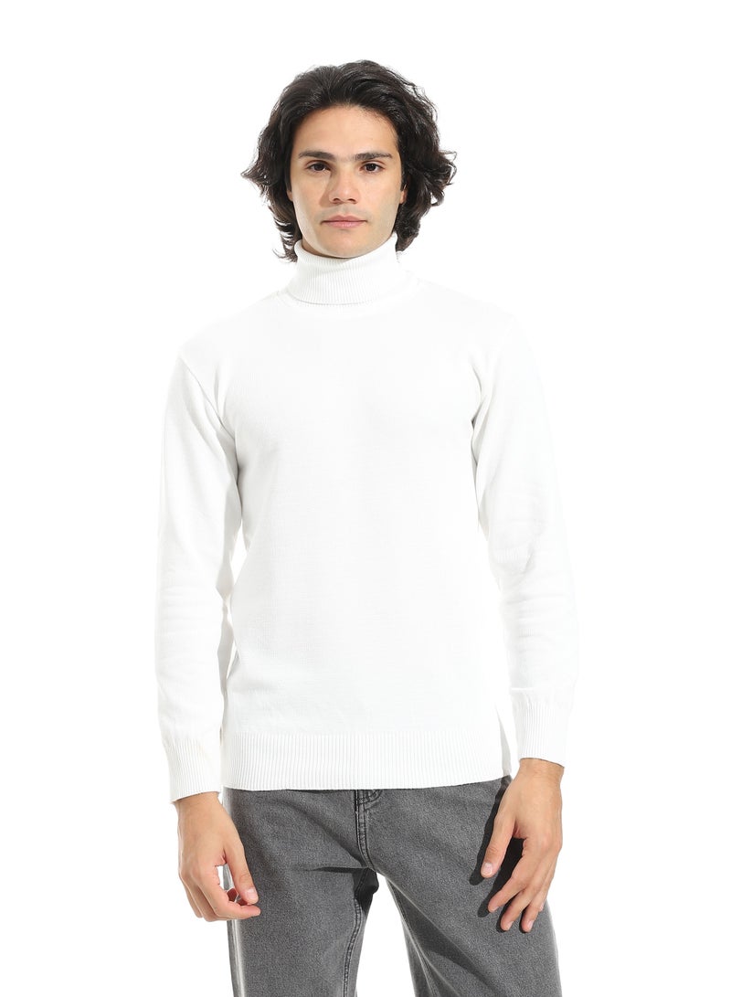 Andora Long Sleeves High Collar Pullover_Off-White - Image 1