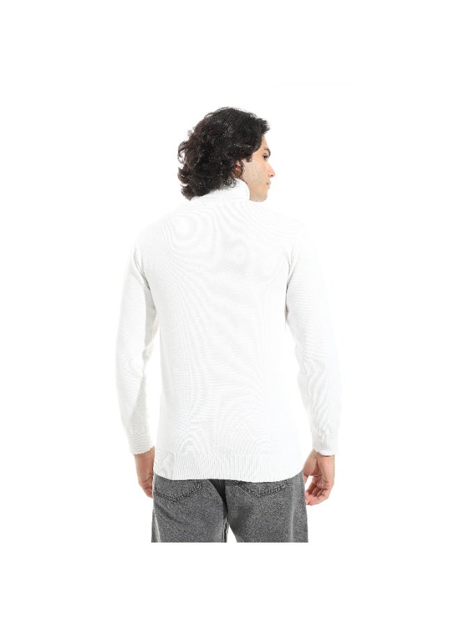 Andora Long Sleeves High Collar Pullover_Off-White - Image 2