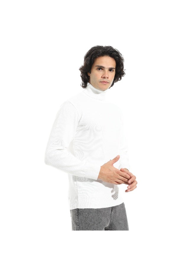 Andora Long Sleeves High Collar Pullover_Off-White - Image 3