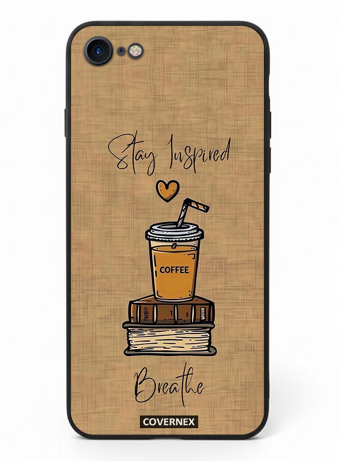 Covernex Apple iPhone SE 2020/2022 Protective Case Cover Printed Featuring Breath And Stay Inspired - Image 2