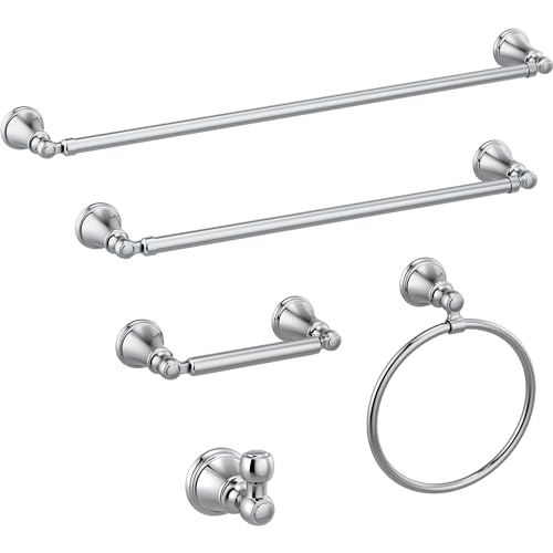 Delta Woodhurst 1Pack Toilet Paper Holder Polished Chrome Tissue Roll Holder for Bathroom Organization and Storage Pivoting Toilet Tissue Holder Wall Bathroom Accessories 73250 - Image 3