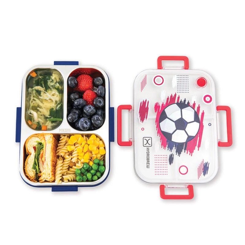 HydroBrew Steel Core Bento Lunch Box 3 Compartment 750ml – Champion navy - Image 4