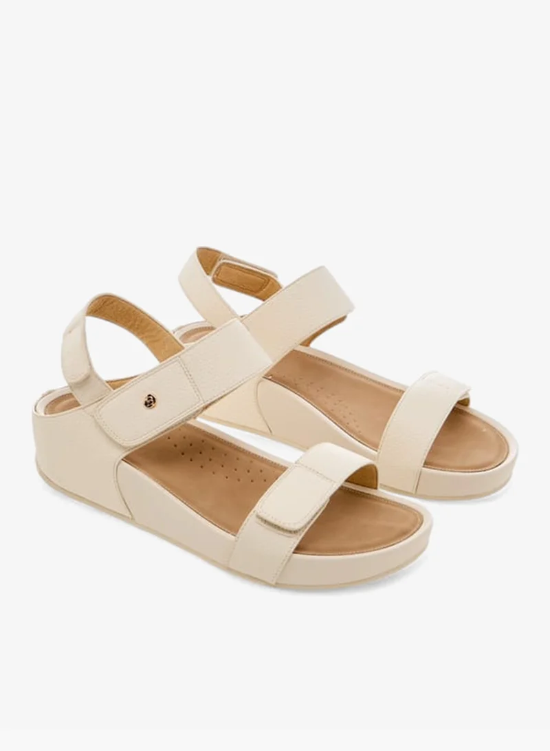 Flora Bella By Shoexpress Women Textured Strap Sandals with Hook and Loop Closure
