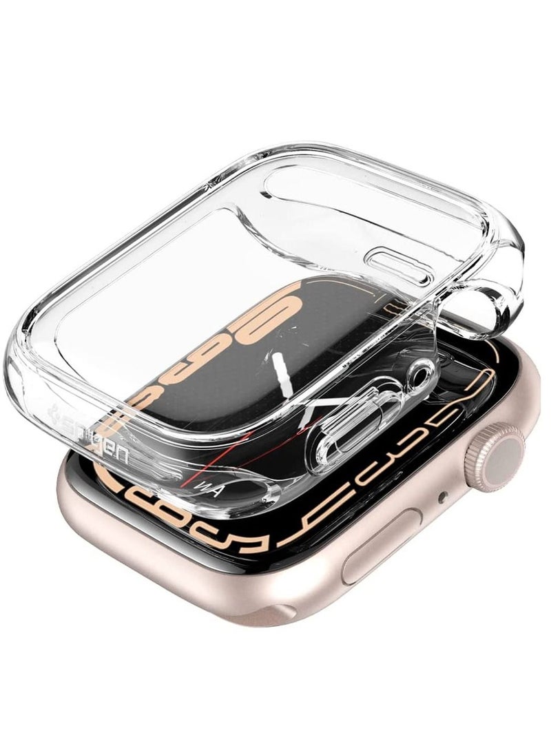 Spigen - Ultra Hybrid Apple Watch Series 8 / 7 45mm Case with Screen Protector - Crystal Clear - Image 1