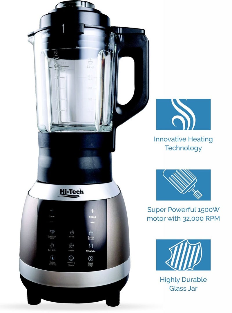 HiTech 1500w 32000 Rpm Turbo Grinder and Power Blender Chef Mate Hot and Cold Black - Image 2
