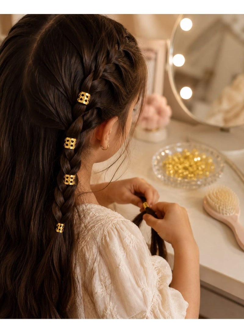 30 PCS Gold Hair Rings for Braids, Adjustable Metal Hair Cuffs for Braids, Dreadlocks, Twists & Hijab Styling, Reusable Hair Accessories - Image 5