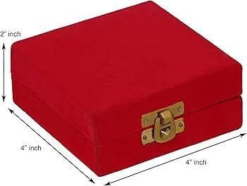 ELITE ENTERPRISE Silver Gold Plated Decorative Single Bowl with Spoon Royal Velvet Box Set Gold - Image 2