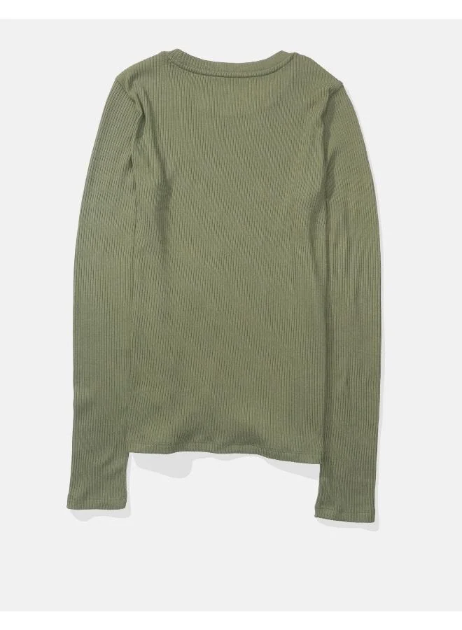 American Eagle AE Plush Long-Sleeve Tee