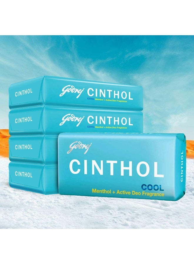 سينثول صابون سينثول كول (Cinthol Cool)، 100 جم (عبوة من 5 قطع) | بتركيبة المنثول المنعشة (تأثير التبريد الفائق) | صابون للاستحمام | صابون من الدرجة الأولى (Grade 1) | لجميع أنواع البشرة - Image 3