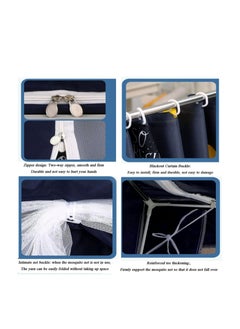 Y&D Bed Canopy Tents Curtain Blackout Curtain Single Bed Tent Curtain Student Shading Cloth Bed Canopy Mosquito Net Student Sleep Privacy Protection  - Image 5