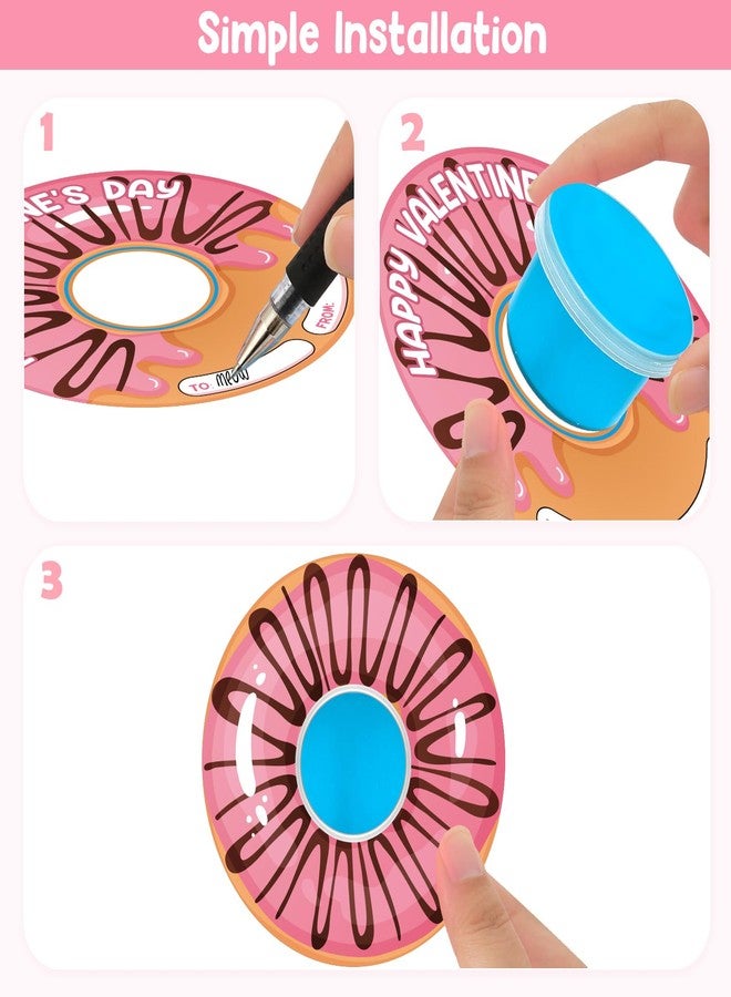 SURCVIO 28 Pack Valentines Day Gifts for Kids, Butter Slime with Greeting Card Stress Relief Fidget Toy for Kids Classroom Valentine's Gifts Exchange - Image 4