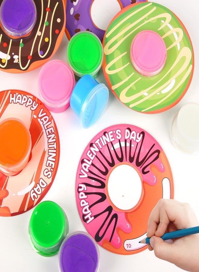 SURCVIO 28 Pack Valentines Day Gifts for Kids, Butter Slime with Greeting Card Stress Relief Fidget Toy for Kids Classroom Valentine's Gifts Exchange - Image 5