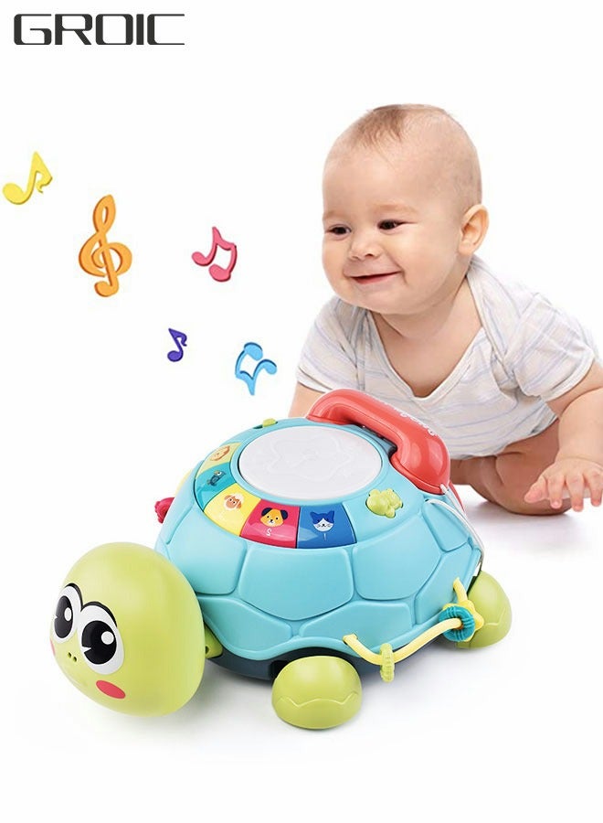 GROIC Music Turtle Toy Baby Crawling Toy With Light And Sound Phone Educational Toy - Image 1
