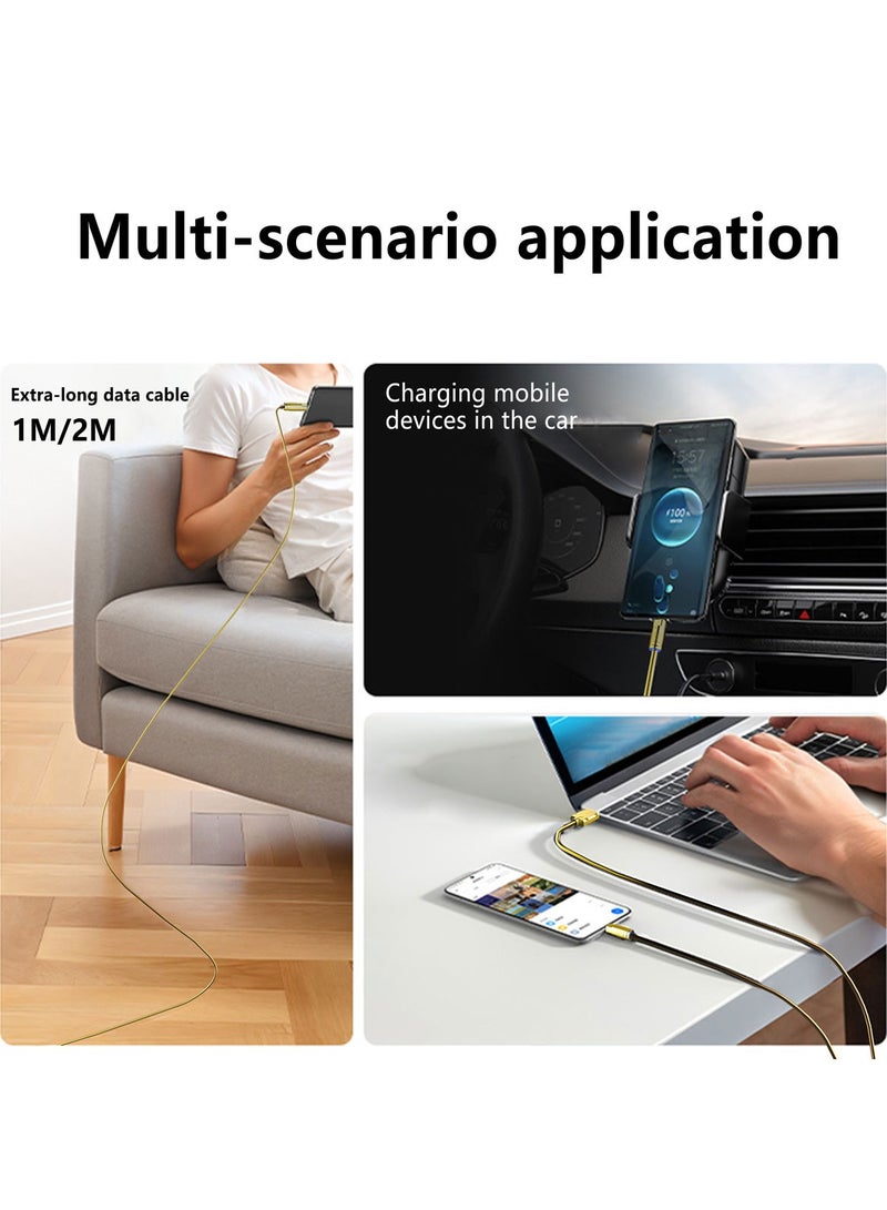 Astralxipher Golden Snake 2m PD100W USB-A to Micro USB Fast Charging Cable - Image 5