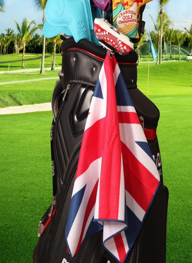 SHABIER United Kingdom Golf Towel Golf Microfiber Waffle Pattern Golf Towel (The Union Jack) - Image 2