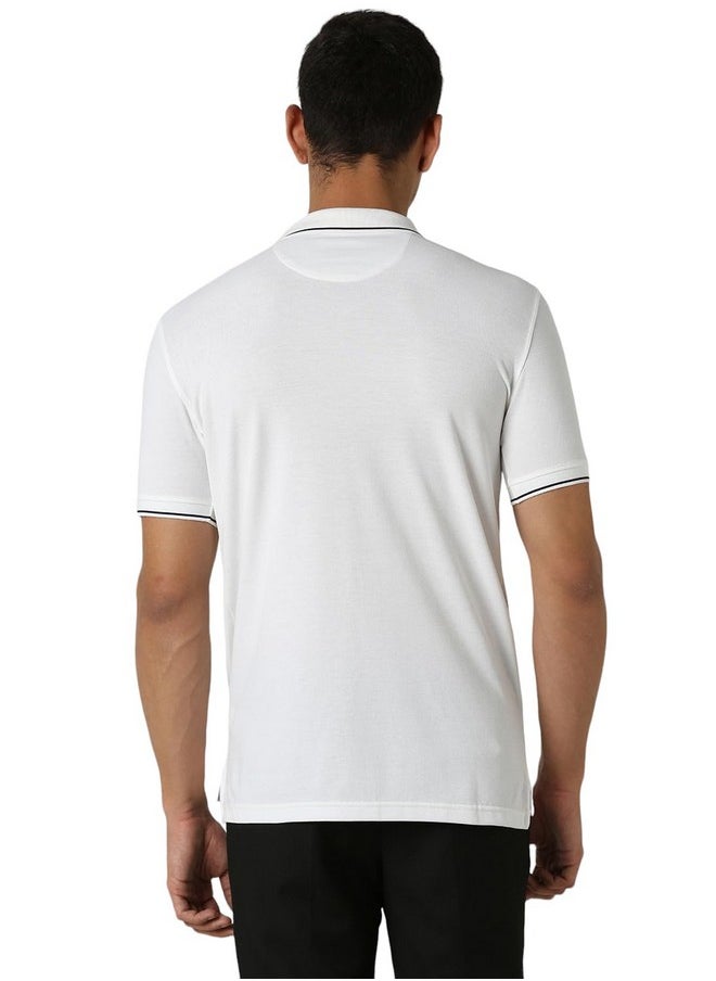 Van Heusen Van Heusen Men's Regular Fit Polo T-Shirt (VSKP517S011409_White 2XL)  - Image 5