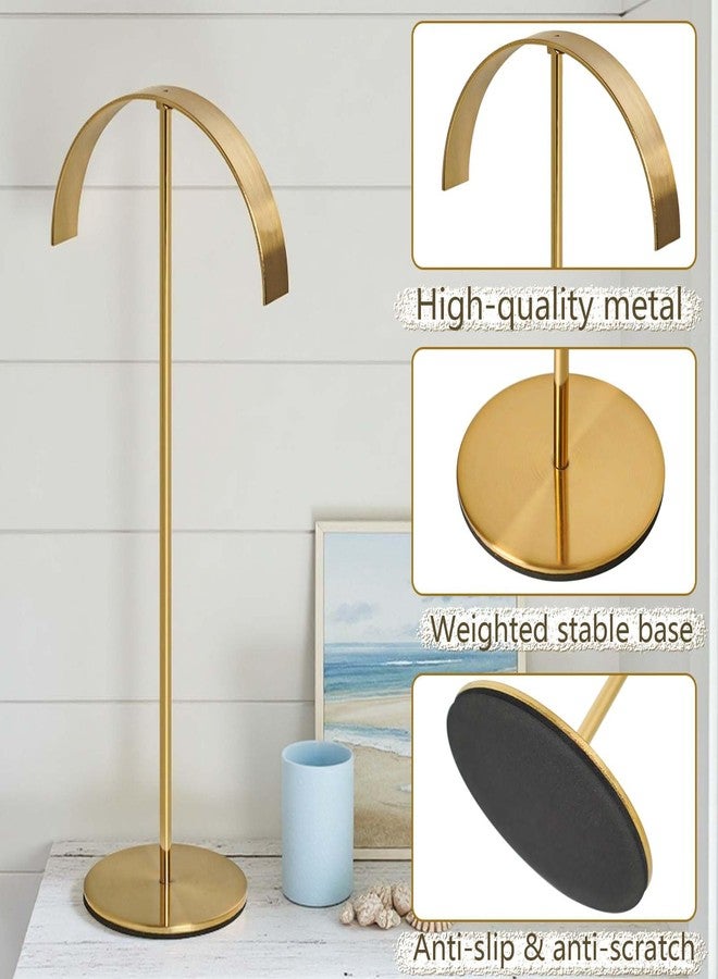 kolnlala Hat Display Stand, Gold Stainless Steel Hat Holder, 11.2 Inch Tall, Retail Store Rack for Hats, Wigs, Photography Studios, Salons (Gold, 4 Pcs) - Image 3
