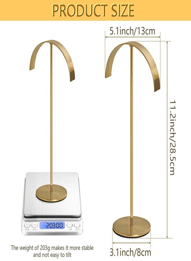 kolnlala Hat Display Stand, Gold Stainless Steel Hat Holder, 11.2 Inch Tall, Retail Store Rack for Hats, Wigs, Photography Studios, Salons (Gold, 4 Pcs) - Image 5
