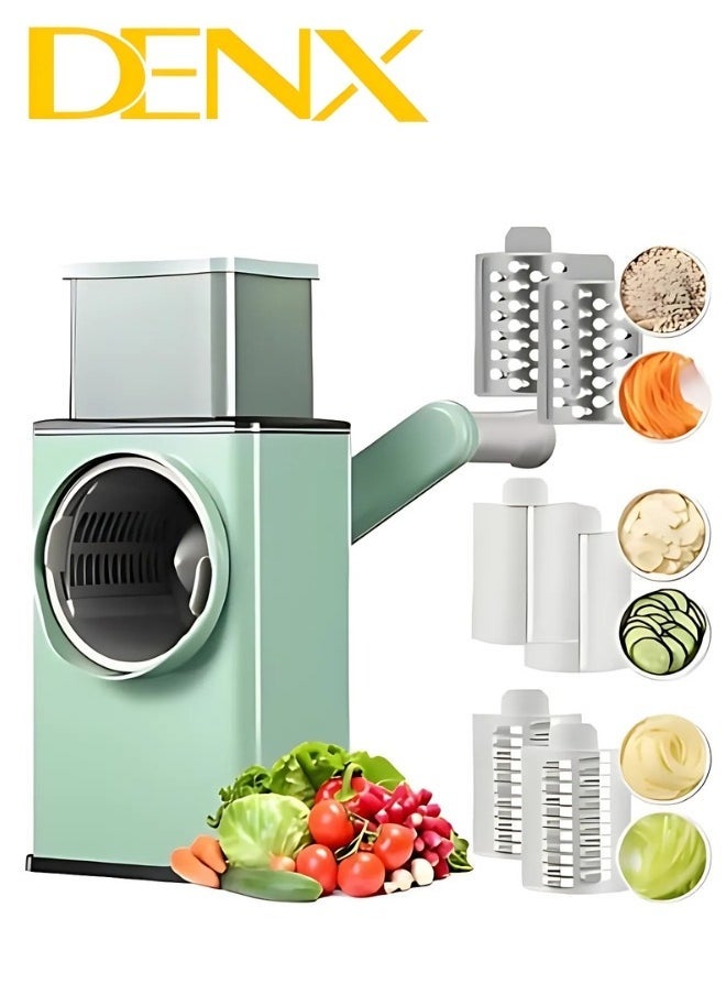 Denx Multi-Functional 3-In-1 Vegetable Chopper, Manual Potato And Vegetable Slicer, Cheese Grater, Cutter, And Chopper - Perfect For Professional And Home Use, Comfortable, Fast, And Exceptional By Dx2526 - Image 1