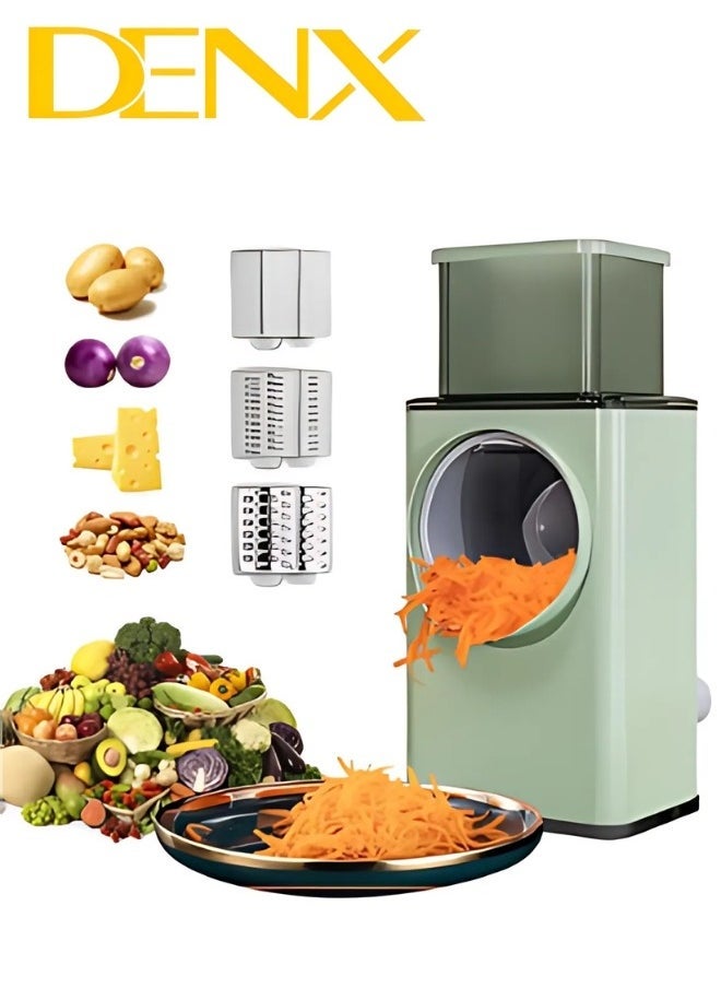 Denx Multi-Functional 3-In-1 Vegetable Chopper, Manual Potato And Vegetable Slicer, Cheese Grater, Cutter, And Chopper - Perfect For Professional And Home Use, Comfortable, Fast, And Exceptional By Dx2526 - Image 2