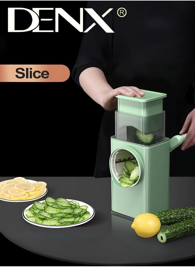 Denx Multi-Functional 3-In-1 Vegetable Chopper, Manual Potato And Vegetable Slicer, Cheese Grater, Cutter, And Chopper - Perfect For Professional And Home Use, Comfortable, Fast, And Exceptional By Dx2526 - Image 4