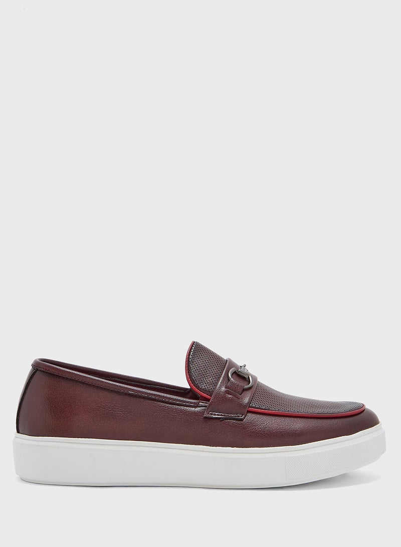 Robert Wood Buckle Detail Casual Slip Ons  - Image 1
