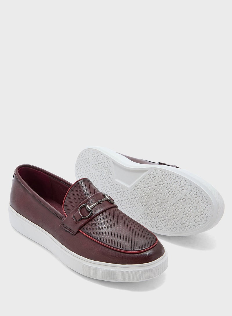 Robert Wood Buckle Detail Casual Slip Ons  - Image 3