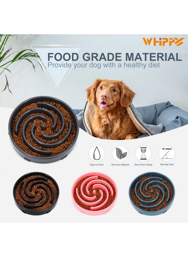 WHIPPY Slow Feeder Dog Bowls For Large Medium Dog Non Slip Maze Puzzle Bowl Pet Slower Food Feeding Dishes Interactive Bloat Stop Preventing Choking Healthy Dog Bowl, Black - Image 3
