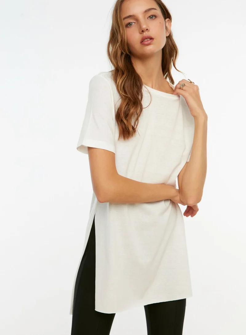 trendyol Side Slit T-Shirt