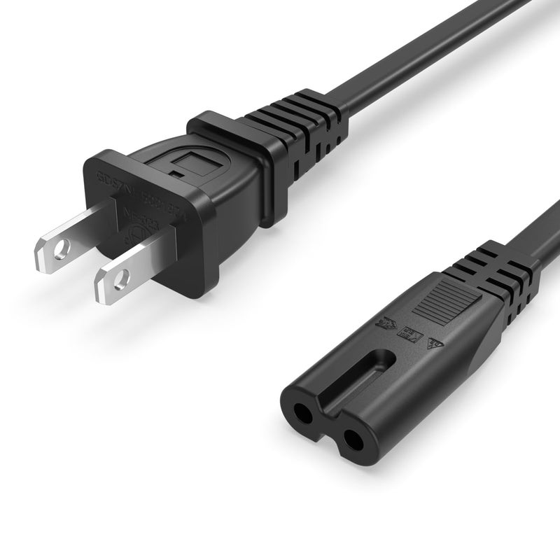 Superer Printer Power Cord Cable Fit for HP OfficeJet Pro, Envy, DeskJet Series, for Canon PIXMA MG MP MX Series, Epson Workforce, Stylus, Ecotank Printers 2 Prong Replacement, ETL Listed - Image 1